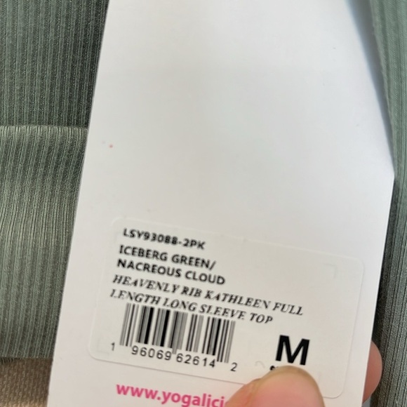 Yogalicious Heavenly Ribbed Kathleen Full Length Long Sleeve Top Bundle (2) - Picture 6 of 8